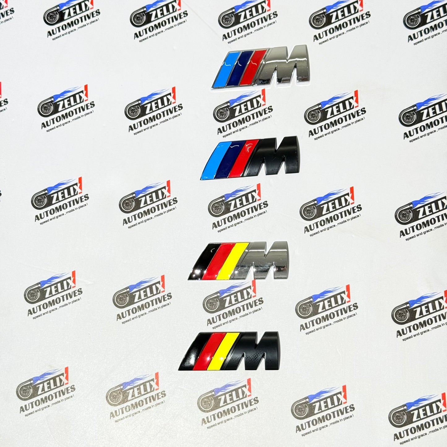 Rear Standard Size Emblems Compatible with BMW M-Performance  | Multiple Colour Options
