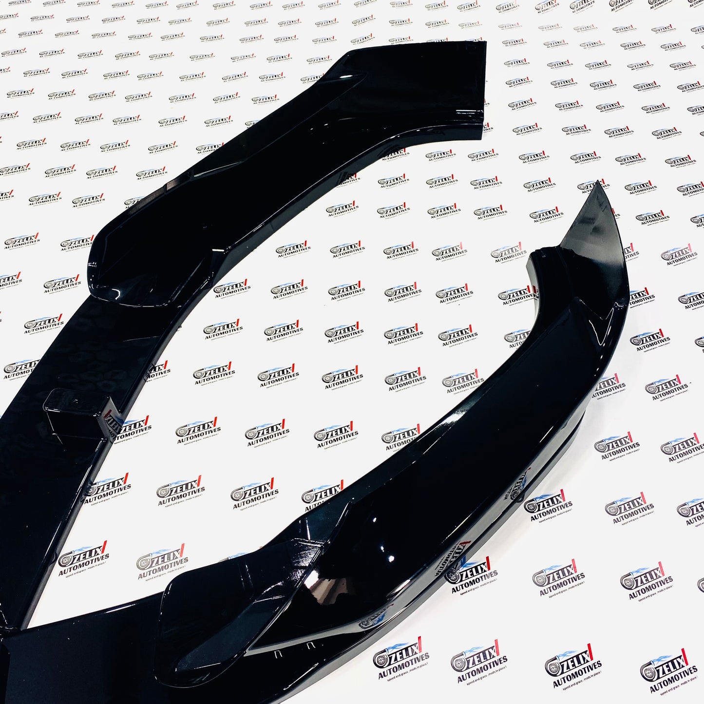 Gloss black MP Style front lip splitter kit for BMW G30 2021 models 