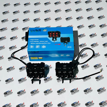 HJG 6-Lens Auxiliary Lights | Dual-Line 180W Mega Drive LED Set