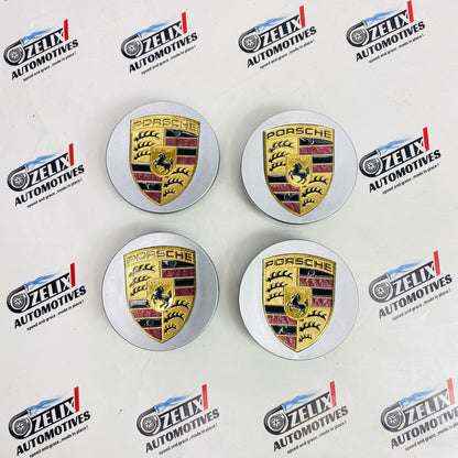 Premium Porsche wheel center caps set of 4 