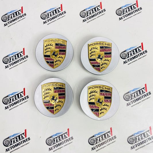 Premium Porsche wheel center caps set of 4 