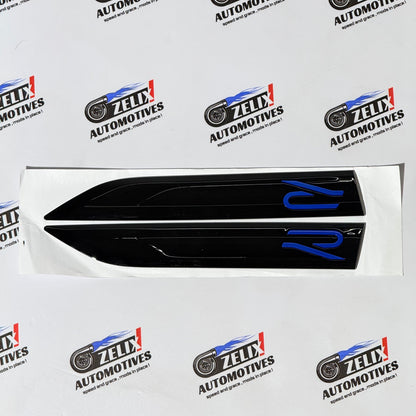 VW R-Logo Fender Emblems Long-Design | Aftermarket OEM-Design in Multiple Colour Options