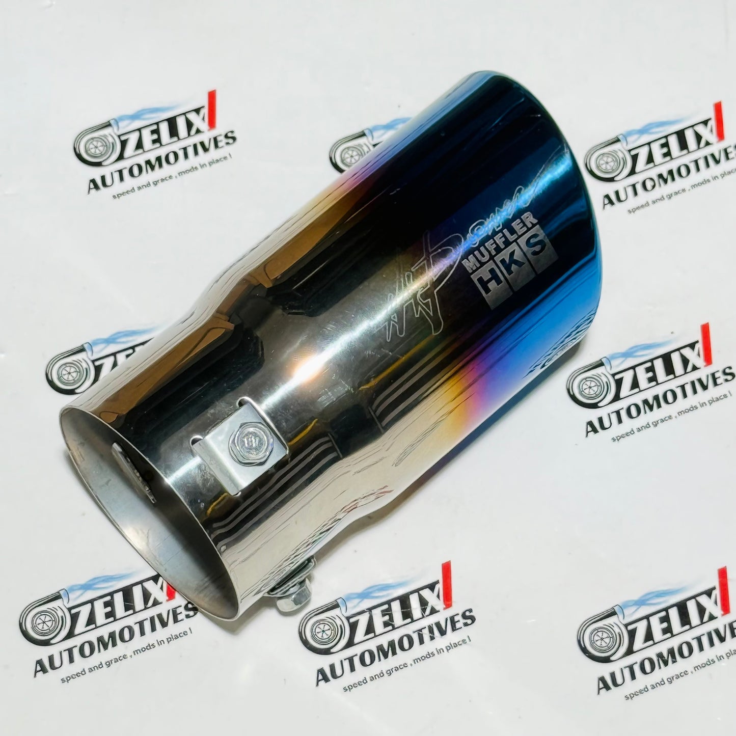 HKS Burnt Finish Single Exhaust Tip | Premium Tip (Round & Oval Outlet)