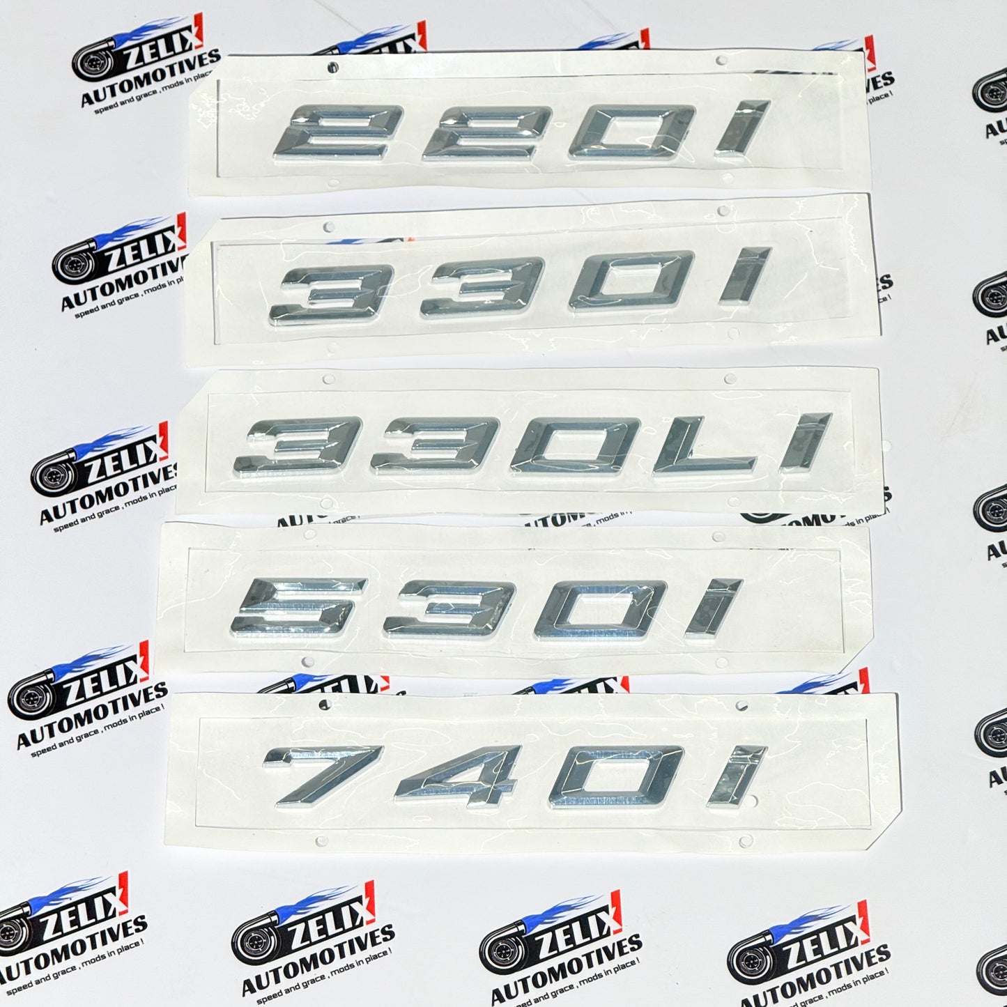 BMW i-Series Letters Emblems | Aftermarket OEM-Style in Chrome Finish