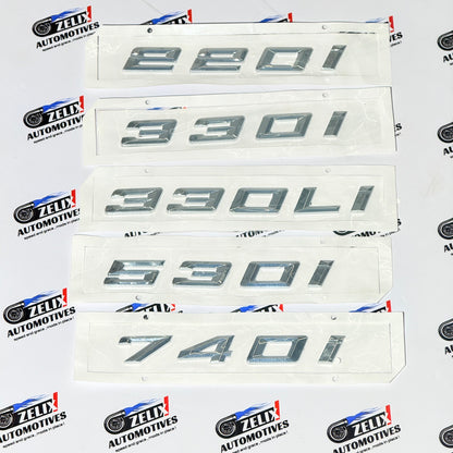 BMW i-Series Letters Emblems | Aftermarket OEM-Style in Chrome Finish