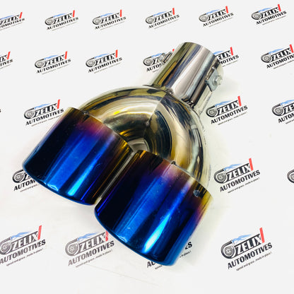 HKS dual exhaust tip in burnt  finish