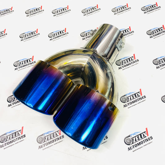 HKS dual exhaust tip in burnt  finish