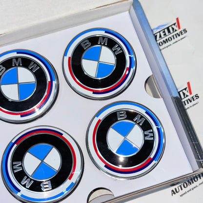 BMW Floating Wheel Center Caps (Set of 4 x 120 mm) | 50th Anniversary and Standard Edition