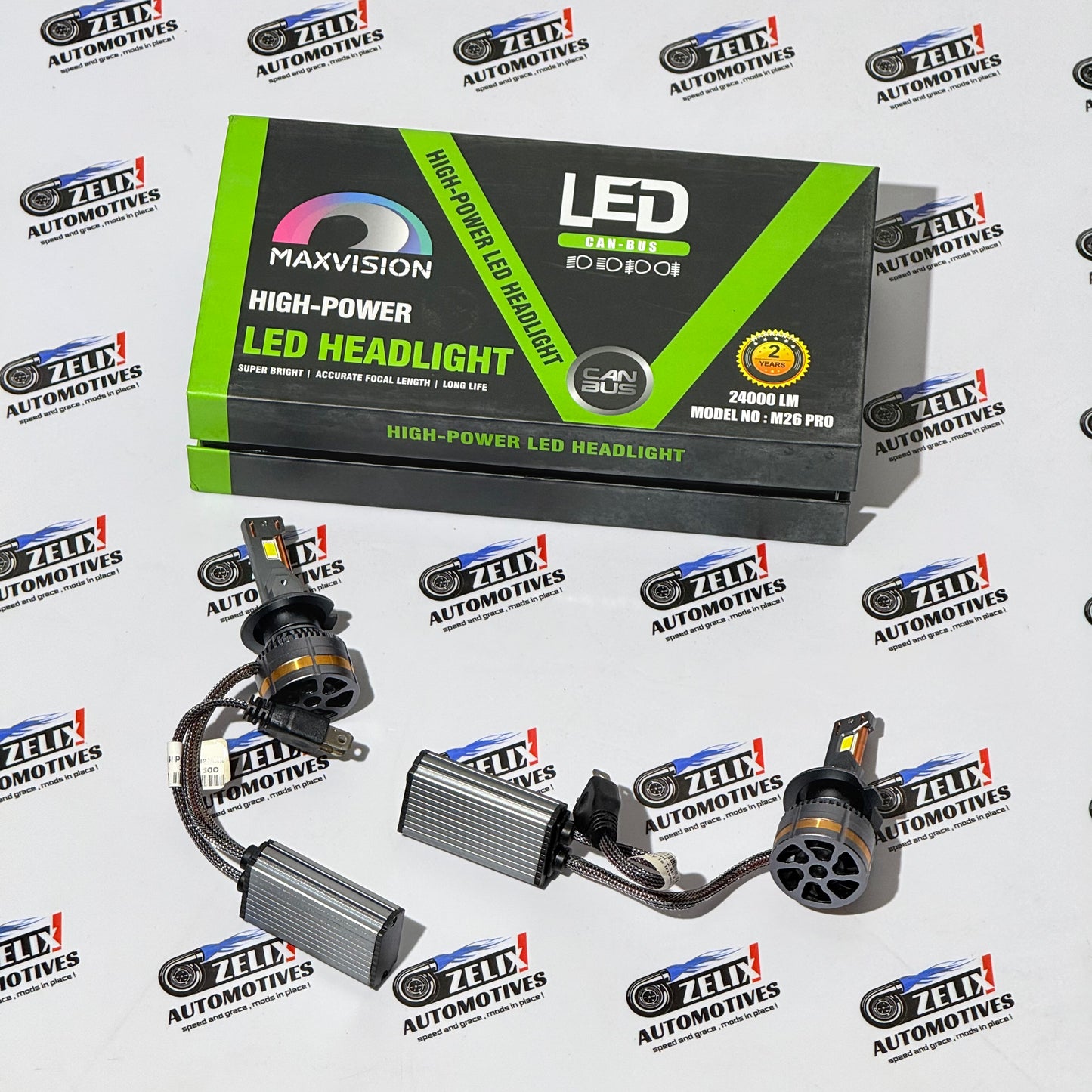 MAXVISION M26 PRO High-Power LED Headlight | Universal CANBUS (260W)