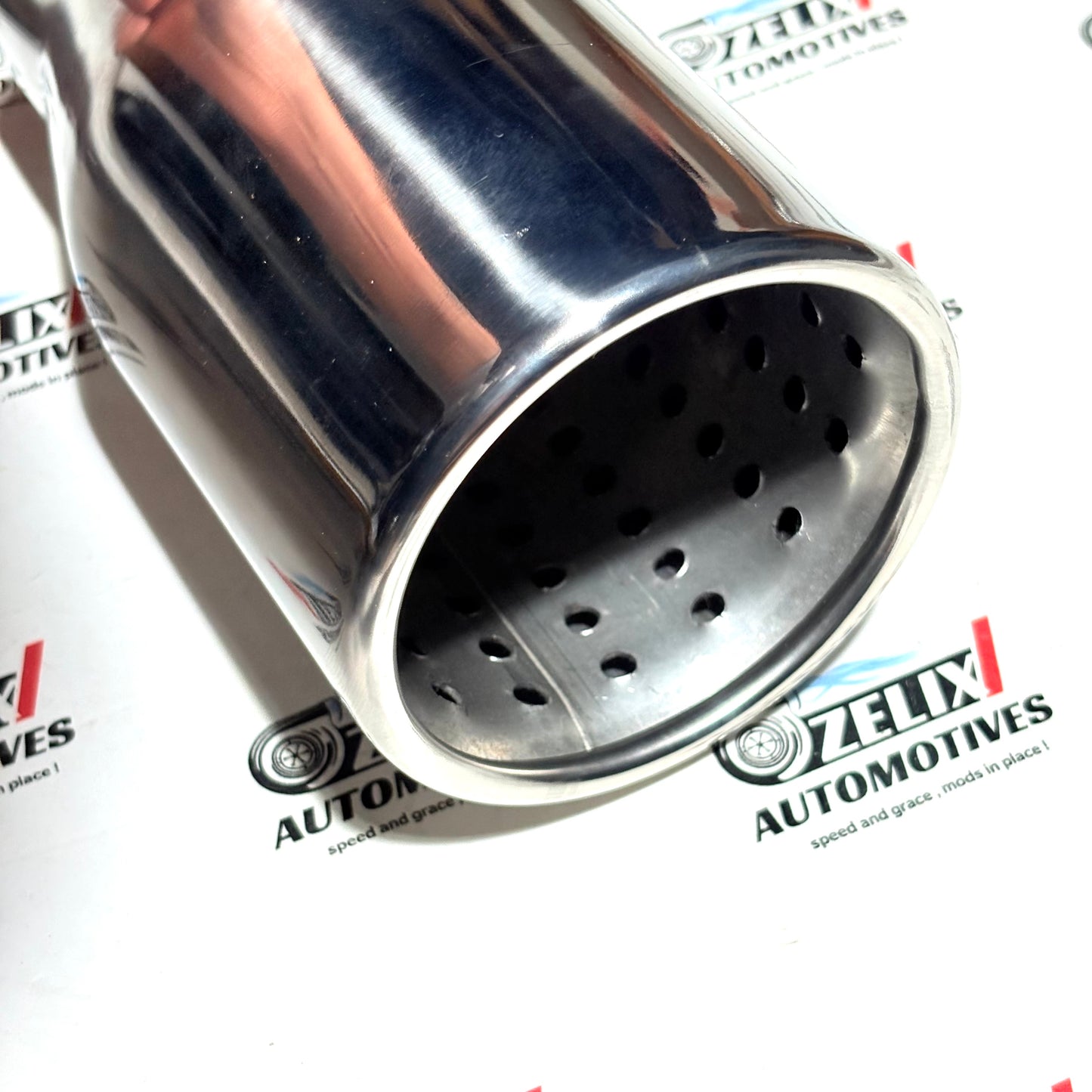 R7-Sports Single Exhaust Tip | Premium Stainless Steel Silver Finish