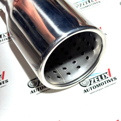 R7-Sports Single Exhaust Tip | Premium Stainless Steel Silver Finish