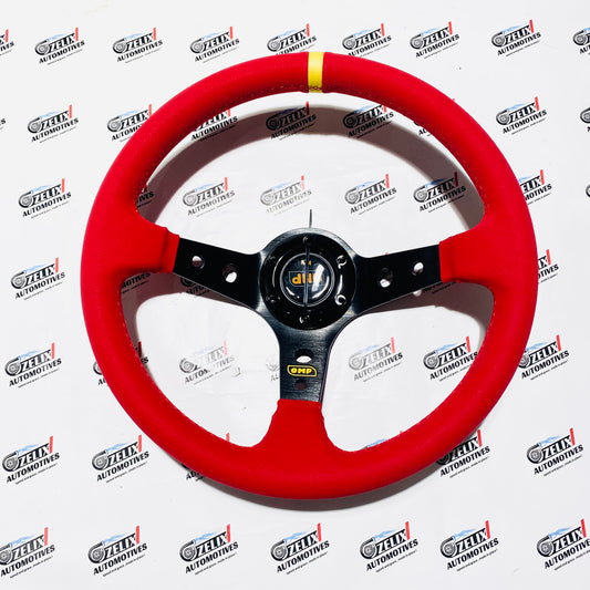 OMP Racing Steering Wheel | Premium Alcantara Grip | Universal Fit