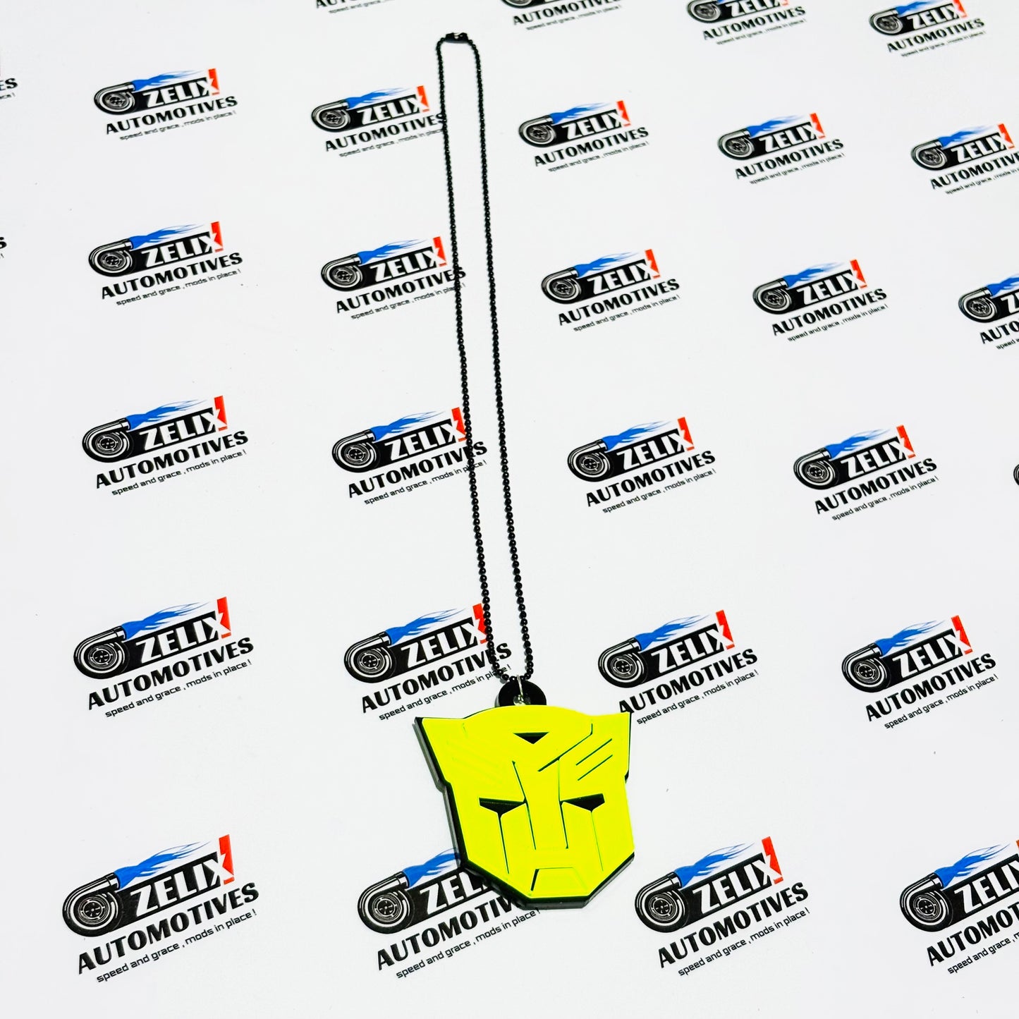 Fluorescent Green Car Mirror Hanging – Stylish Interior Accessory