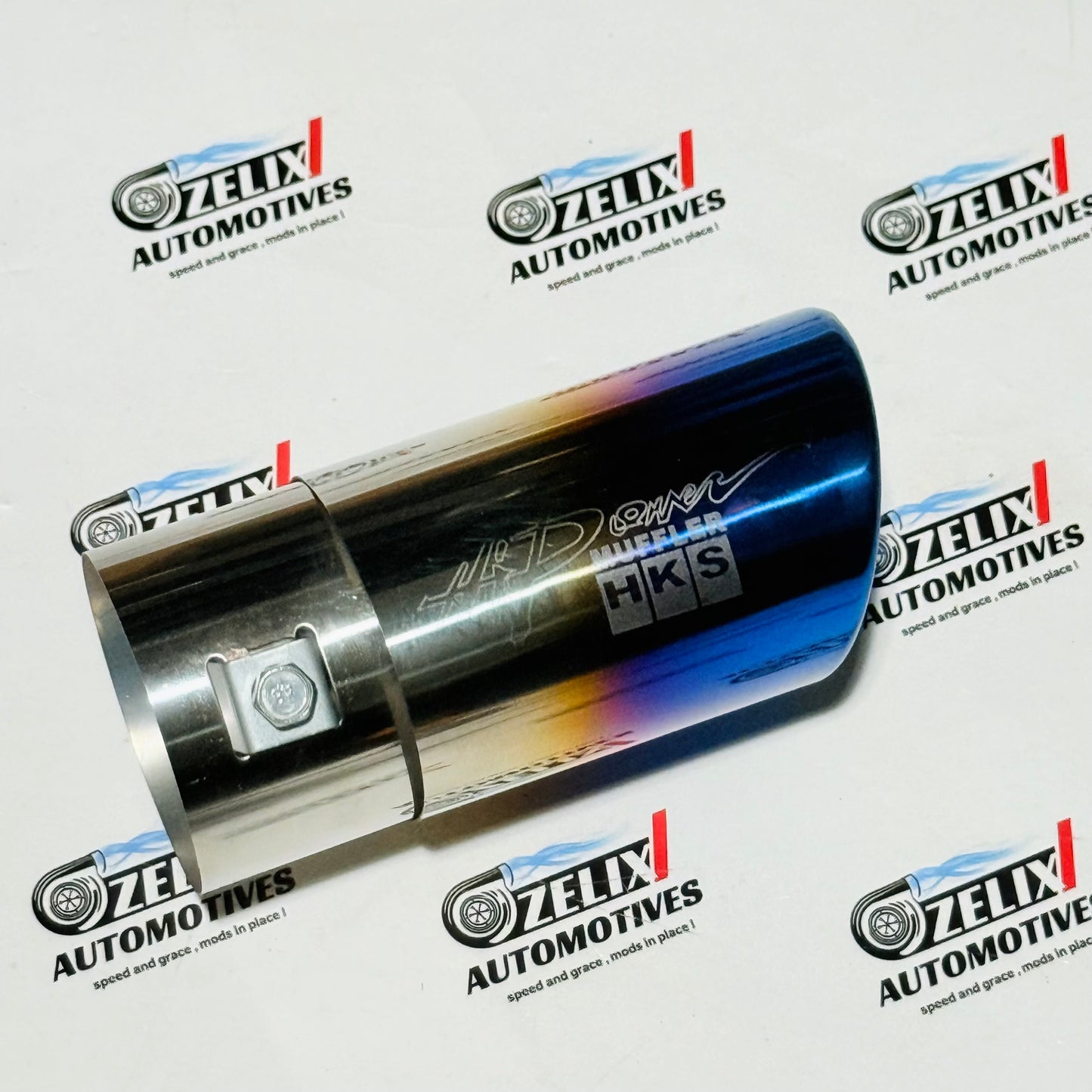 HKS Burnt Finish Single Exhaust Tip | Premium Tip (Round & Oval Outlet)