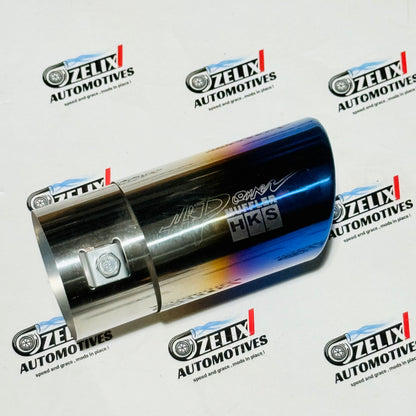 HKS Burnt Finish Single Exhaust Tip | Premium Tip (Round & Oval Outlet)