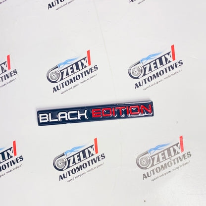 Black Edition  Metal Emblem Badges | Universal Sticker