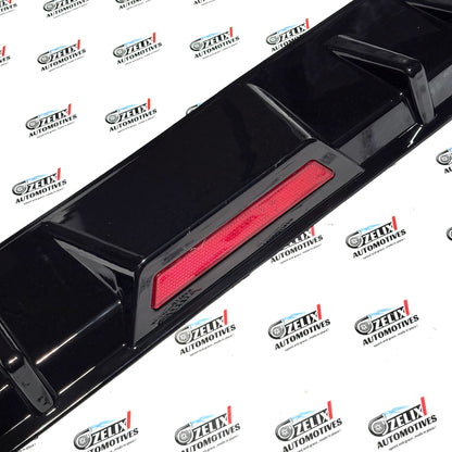 UNIVERSAL 6-FIN REAR DIFFUSER WITH LED LIGHT | AFTERMARKET ABS