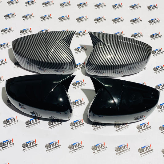 Grand Vitara and Toyota Hyryder Batman Style Mirror Covers | Aftermarket Glossy Black/Carbon Finish