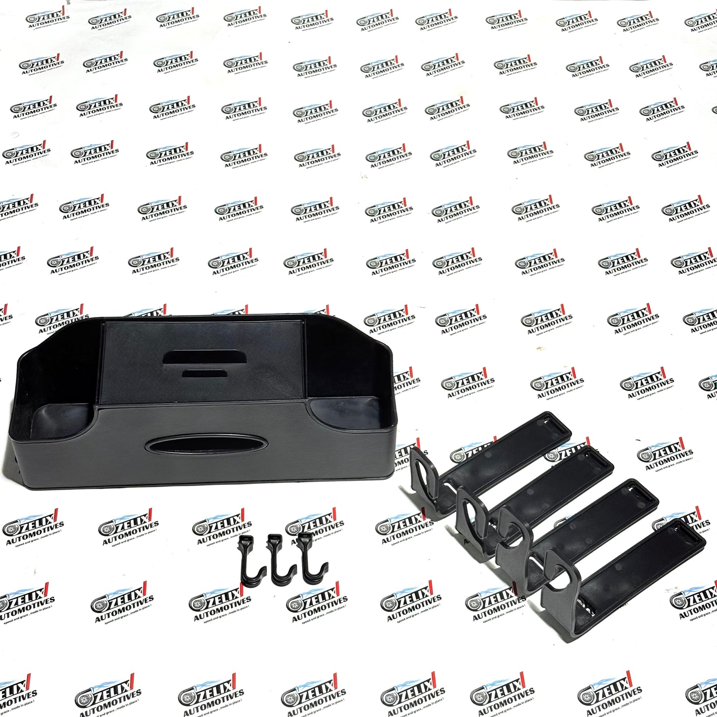 Car Tissue Box | Premium Black Leather Finish