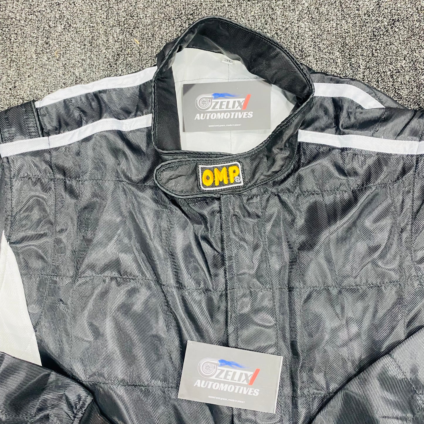 Professional Driver Wearing in White and black