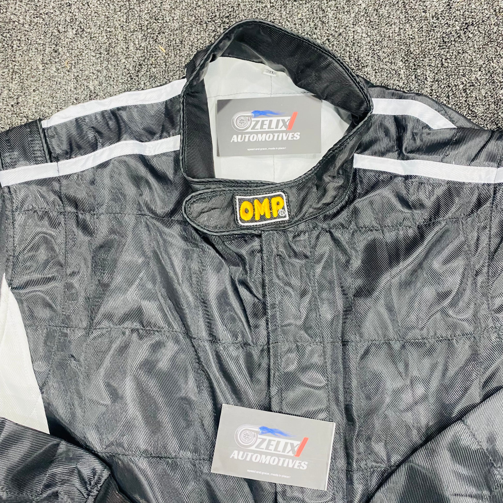 Professional Driver Wearing in White and black