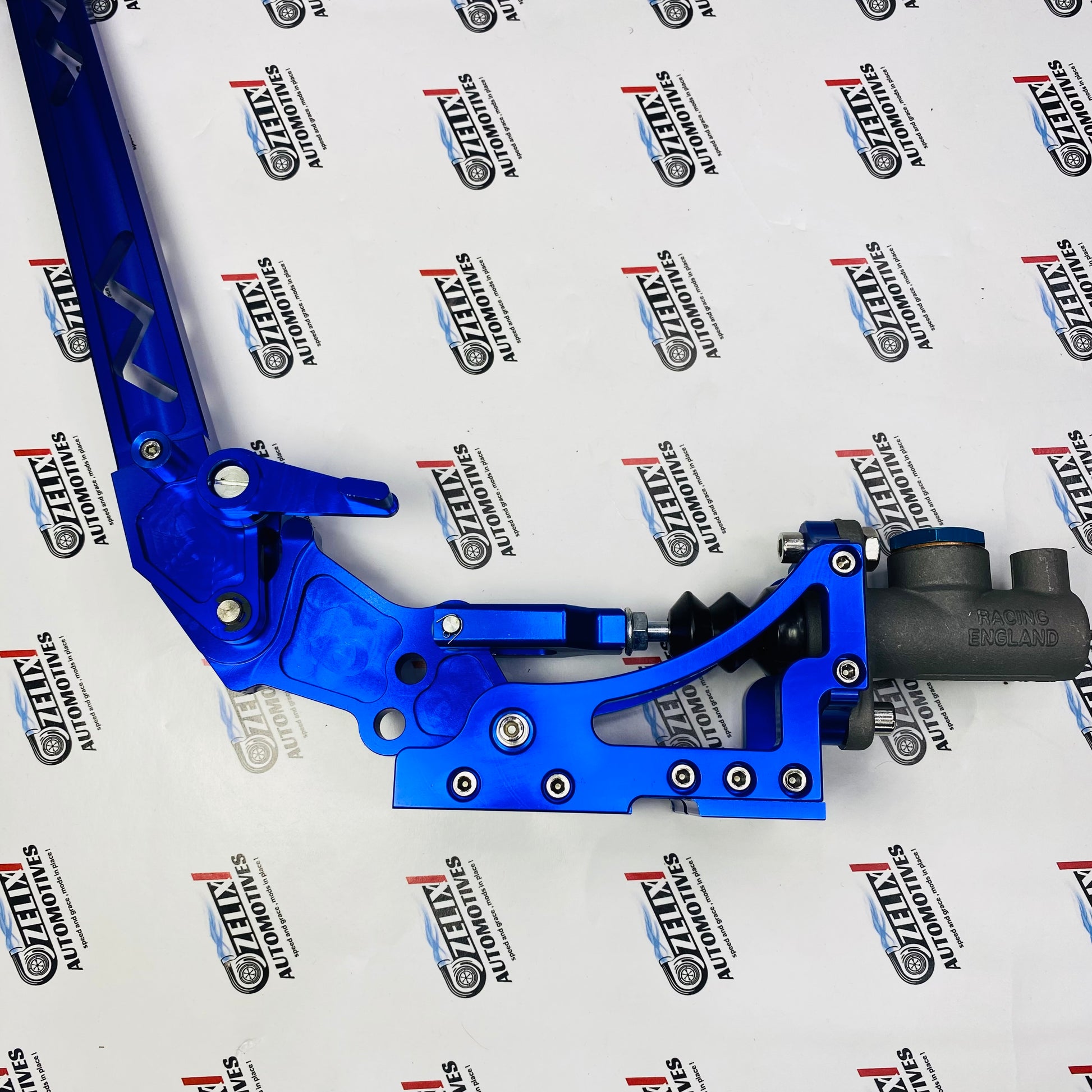 Blue anodized BlueStrike hydraulic Drifting handbrake 

