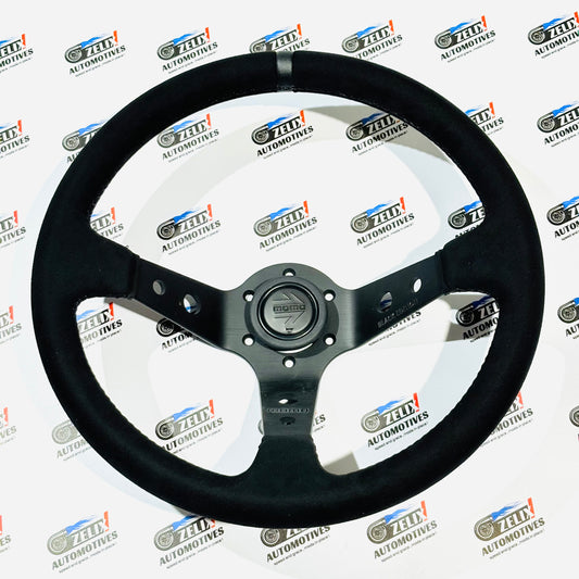 MOMO Black Edition Steering Wheel | Sport Leather-Finish  Design