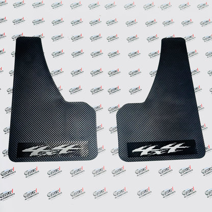 Racing Mudflaps Front or  Rear | Universal Carbon Finish