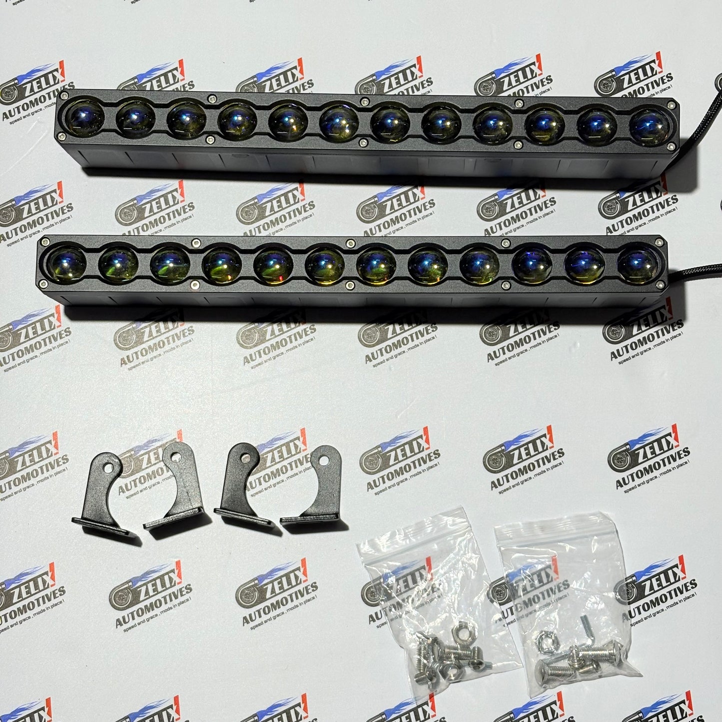 LED Work Light Bar | Dual Color White & Yellow Auxiliary Lights (Pair)
