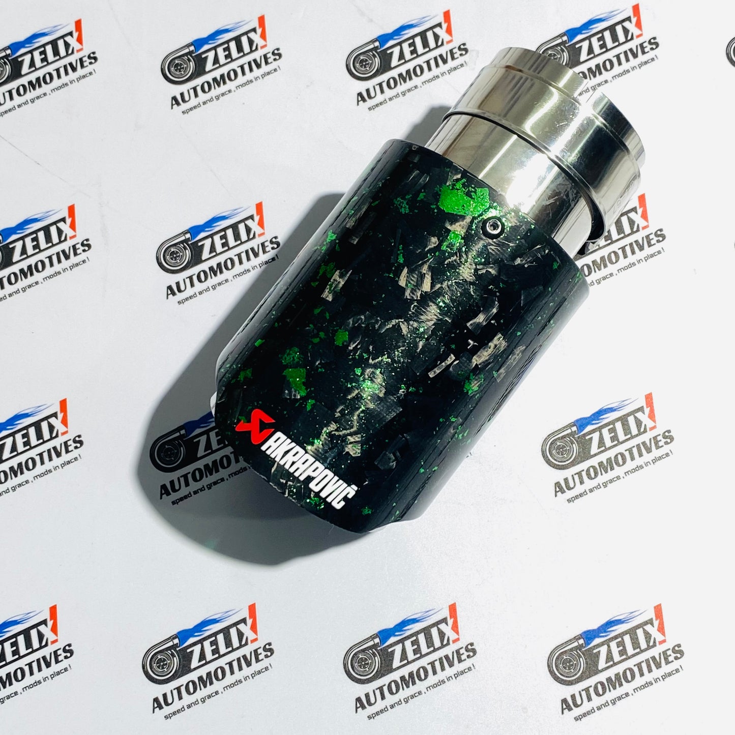 Akrapovic  Single Exhaust Tip Forged Carbon Finish | 64–67mm Inlet