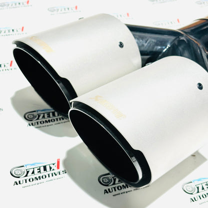 Akrapovic Dual Exhaust Tip | Premium Heavy Quality Matte Silver Finish