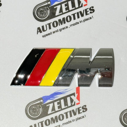 Rear Standard Size Emblems Compatible with BMW M-Performance  | Multiple Colour Options