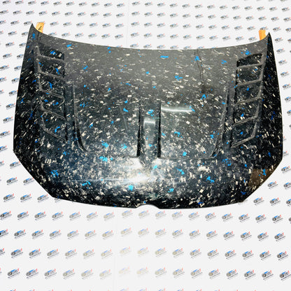 VW Polo Blue Forged Carbon Fibre Hood | Original Carbon Premium Upgrade