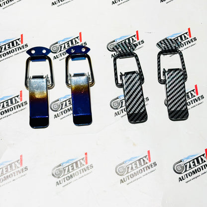 Universal  Bumper Clips | Premium Aluminium  Carbon Fiber and Burnt Finish