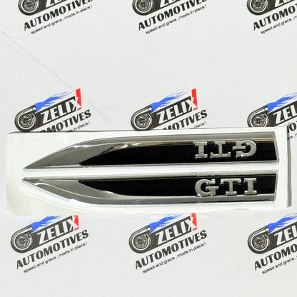 VW Polo GTI Fender Sticker Badge Set of 2 | Aluminium Build