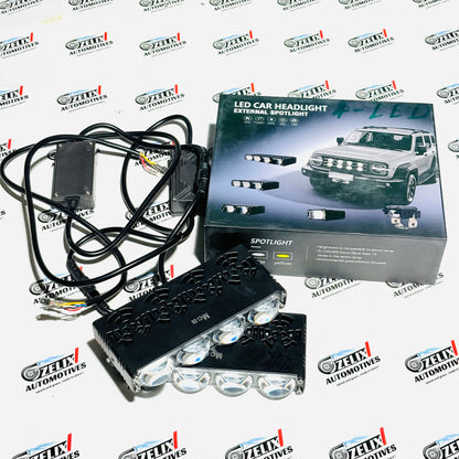 Auxiliary Spotlight 4-LEDS Set of 2 | Premium High-Range Bright White and Yellow Beam