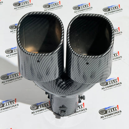 HKS Limited Edition Dual Exhaust Tip | Matte Black & Carbon Finish
