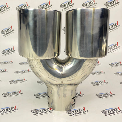 Dual Round Exhaust Tip made of stainless steel for cars 
