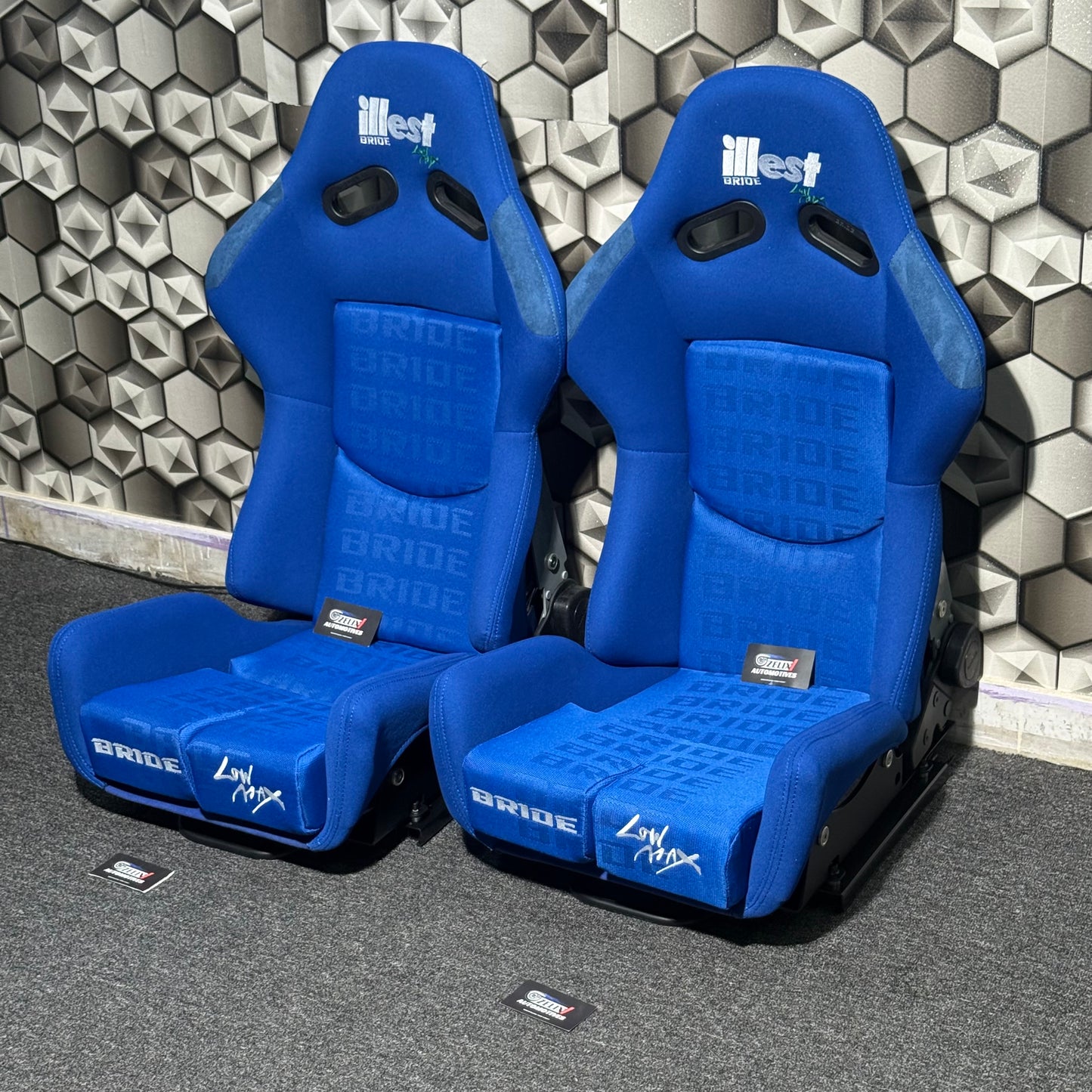 Bride illest Low Max Edition Racing Bucket Seats | Premium Blue Colour Finish