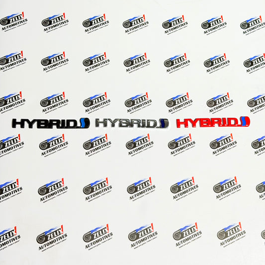 HYBRID Emblem Sticker | Premium Aluminium Built in Multi-Colour Options