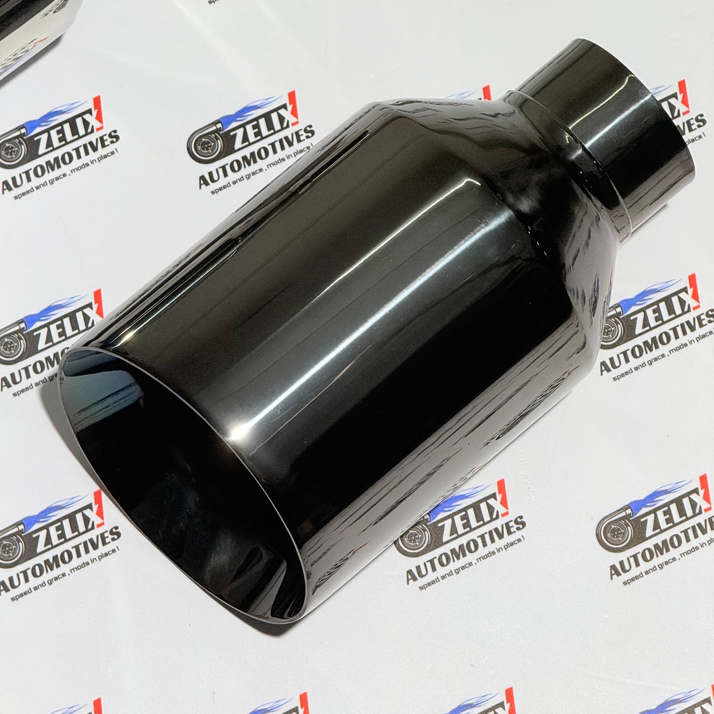 Monster Size Single Exhaust Tip | Performance Upgrade | Chrome/ Glossy Black Finish