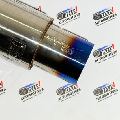 HKS JASMA Free Flow Exhaust Muffler Small | Premium Burnt Finish