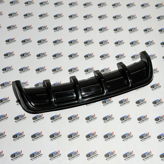 Universal 6‑Fin Rear Diffuser | Gloss Black Aftermarket ABS