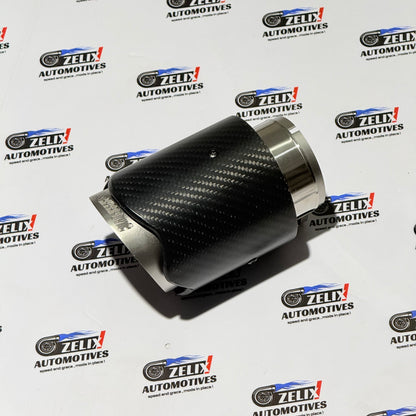 Akrapovic Wave Design Exhaust Tip | Matte Carbon Finish