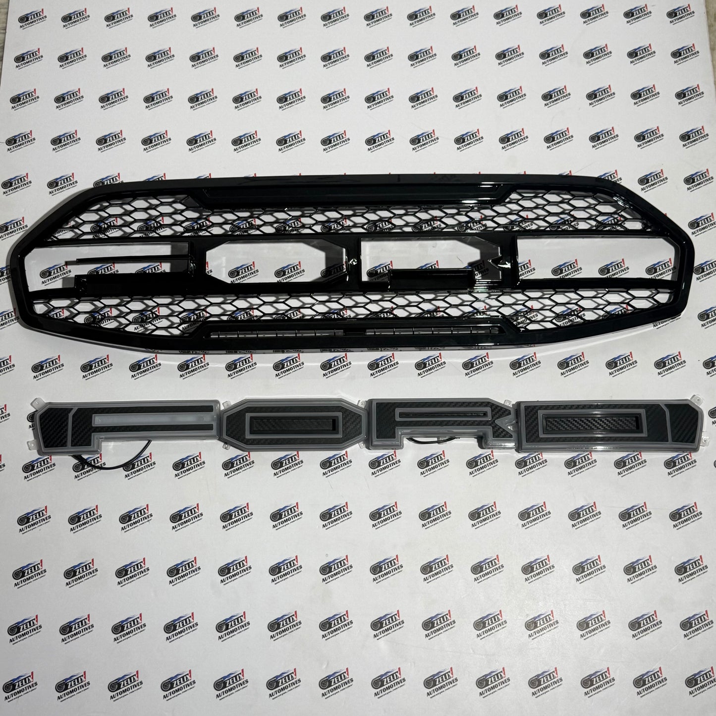 Ford Endeavour Honeycomb Design Front Grille Integrated LED Lights | Aftermarket Upgrade