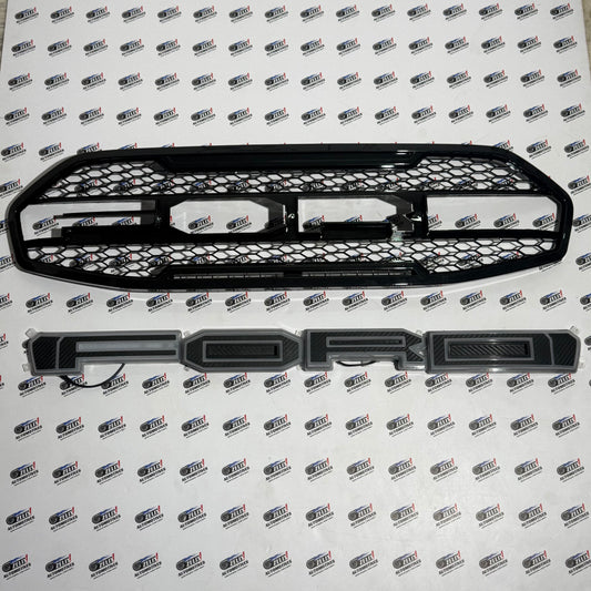 Ford Endeavour Honeycomb Design Front Grille Integrated LED Lights | Aftermarket Upgrade