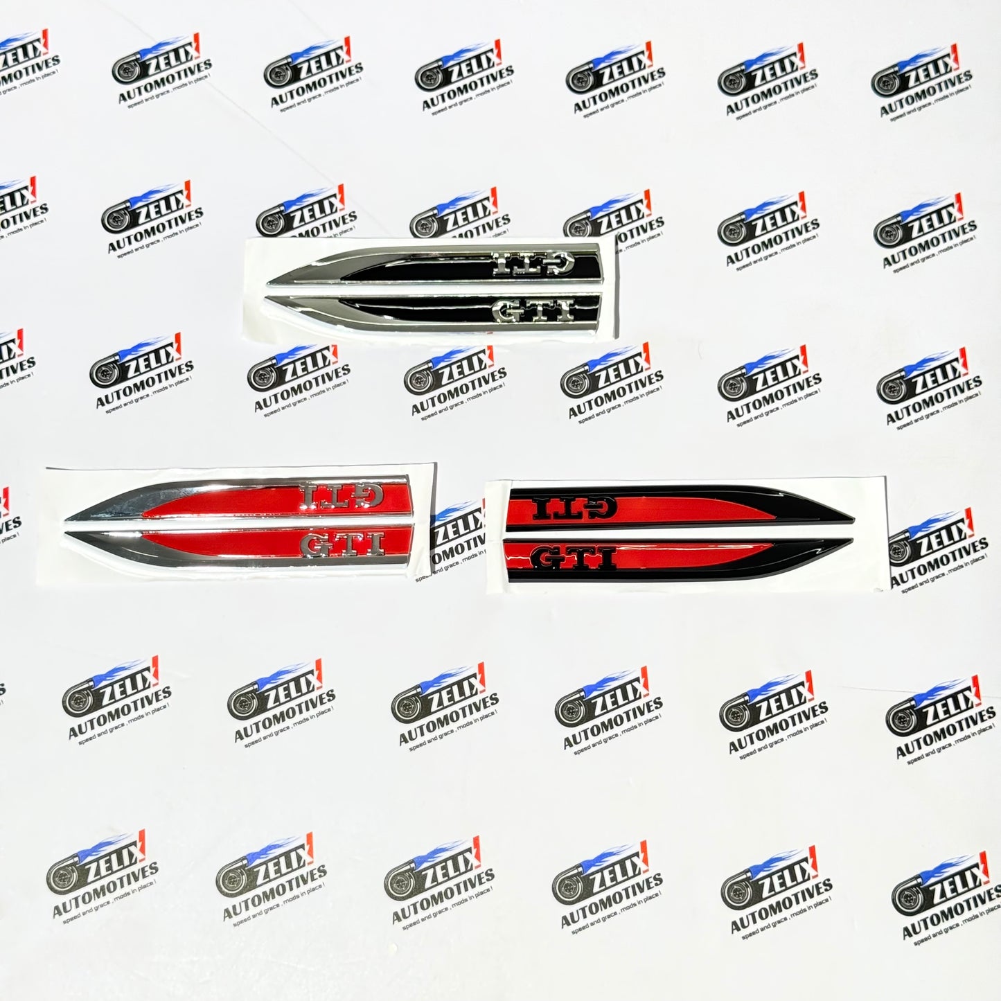 VW Polo GTI Fender Sticker Badge Set of 2 | Aluminium Build