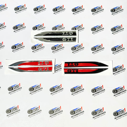 VW Polo GTI Fender Sticker Badge Set of 2 | Aluminium Build