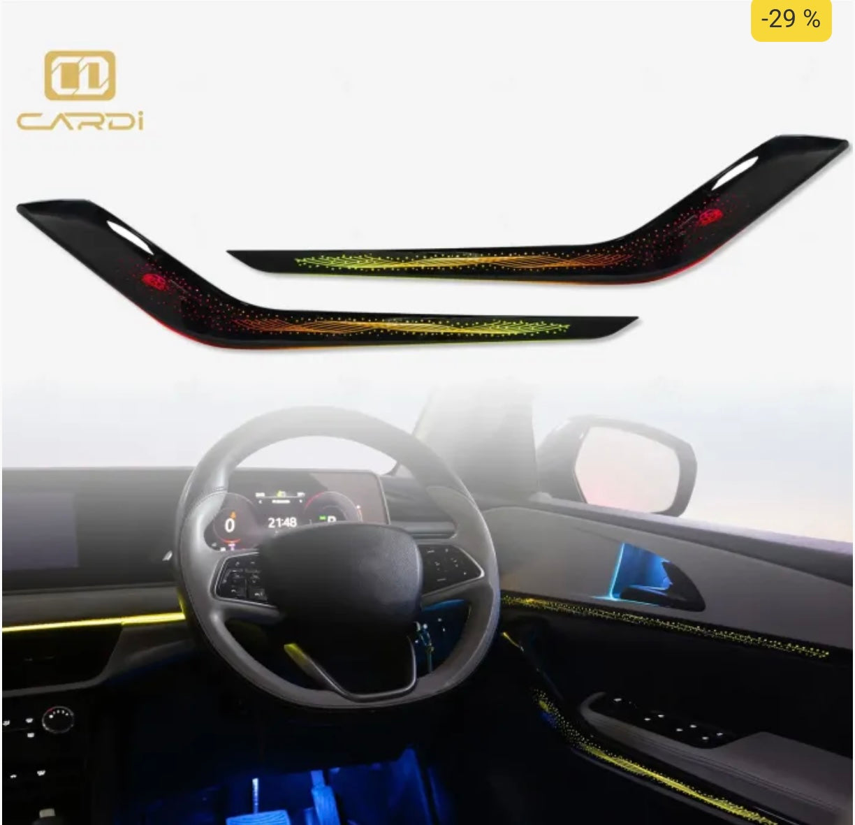 CARDI OEM Type Ambient Atmosphere Interior LED Lights For Mahindra XUV 700 2021 Onwards- 22 Pieces