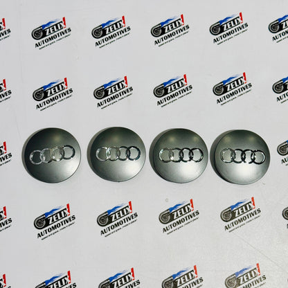 OEM-Style Wheel Center Caps Compatible With AUDI | Aftermarket Chrome Finish